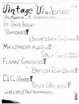 Vintage Violence zine